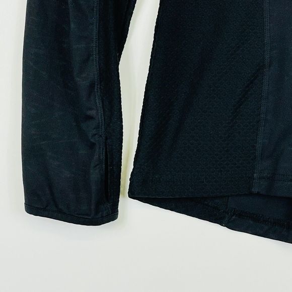 Athleta Black Mesh Panel Lightweight Quarter Zip Active Jacket Womens Medium - Picture 3 of 7